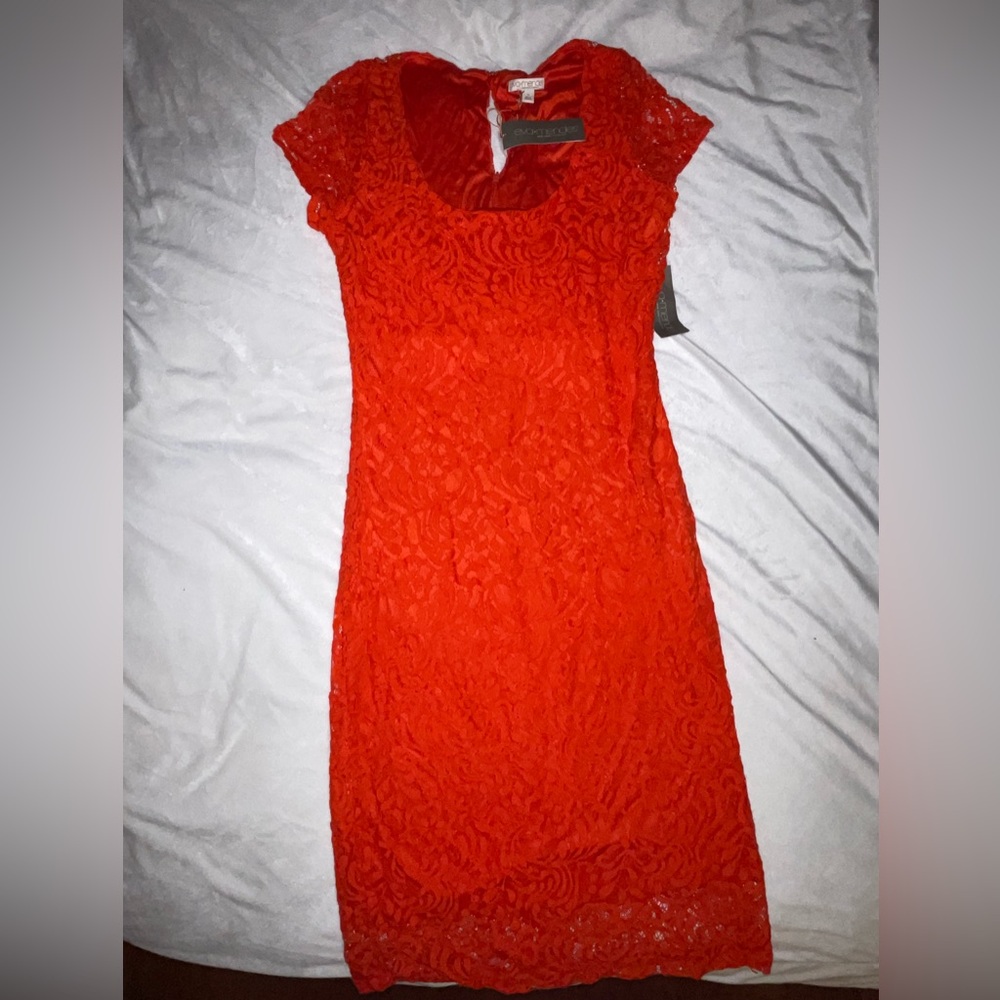 Eva Mendes for New York & Company Red Lace Dress